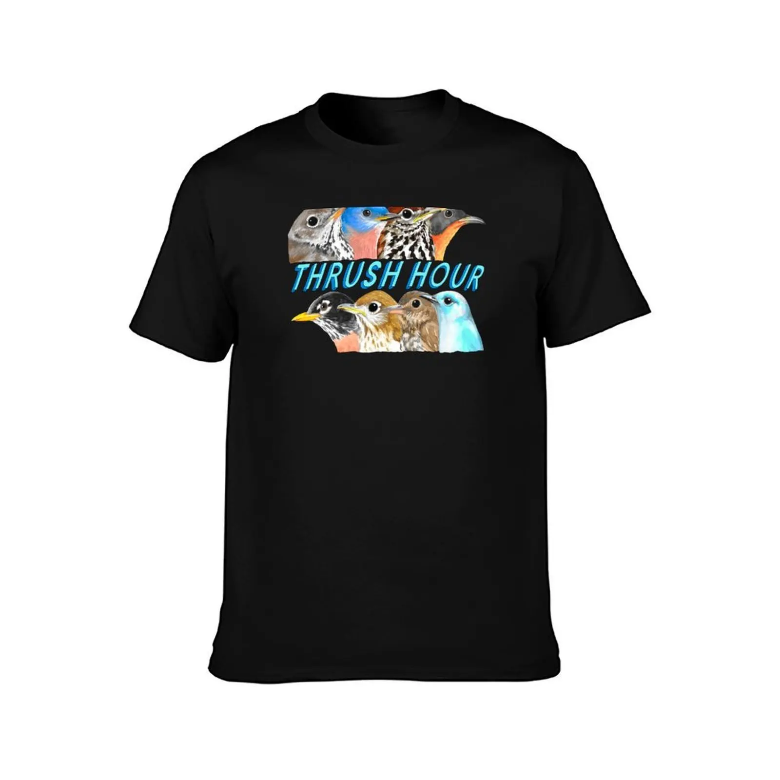 Thrush Hour (Robins, Bluebirds, and other Thrushes) T-Shirt Lightweight Hiking T-Shirt