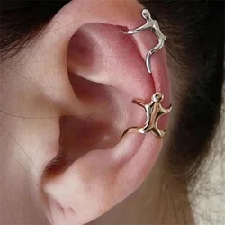 Boucles d'oreilles en forme de Figure, couleur or, argent, Clip d'oreille pour escalade, manchette d'oreille Non percée, Clip d'oreille, boucles d'oreilles Cartilage, 1 pièce