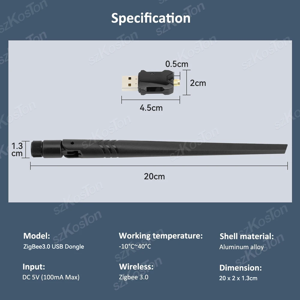 Zigequation-Clé USB 3.0 Universelle Sans Fil, airies Open Source pour Assistant Domestique OpenHAB Zigbee2MQTT ZHA