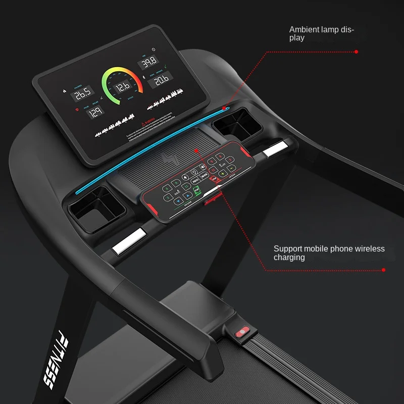 Indoor Luxury Electric Steel Treadmill Foldable Multifunctional Walking Climbing Durable 150kg Capacity For Household Gym Use