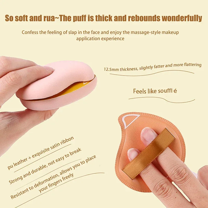 1 stks Zachte Luchtkussen Bladerdeeg Concealer Borstel Ronde Make-Up Blender Sponzen Elastische Marshmallow Cosmetische Foundation Poeder Set