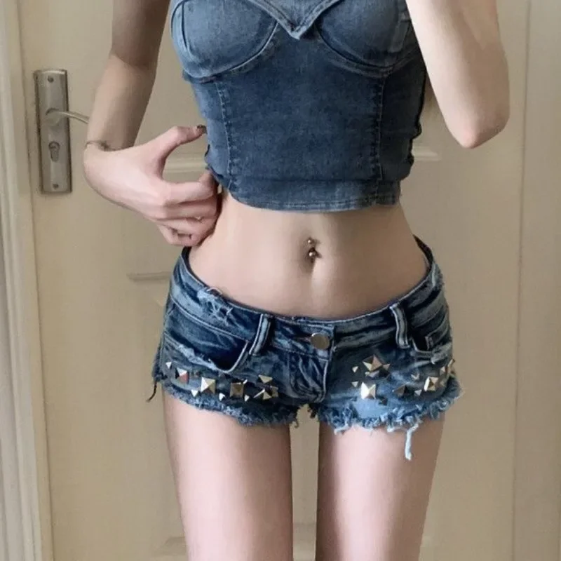 Micro Mini Damskie Dżinsowe Spodenki Obcisłe Nowe W Obcisłych Kobiece Krótkie Dżinsy Spodnie Tanie Luksusowe Wzornictwo Młodzieżowe Zwiewne Hot XXL XL