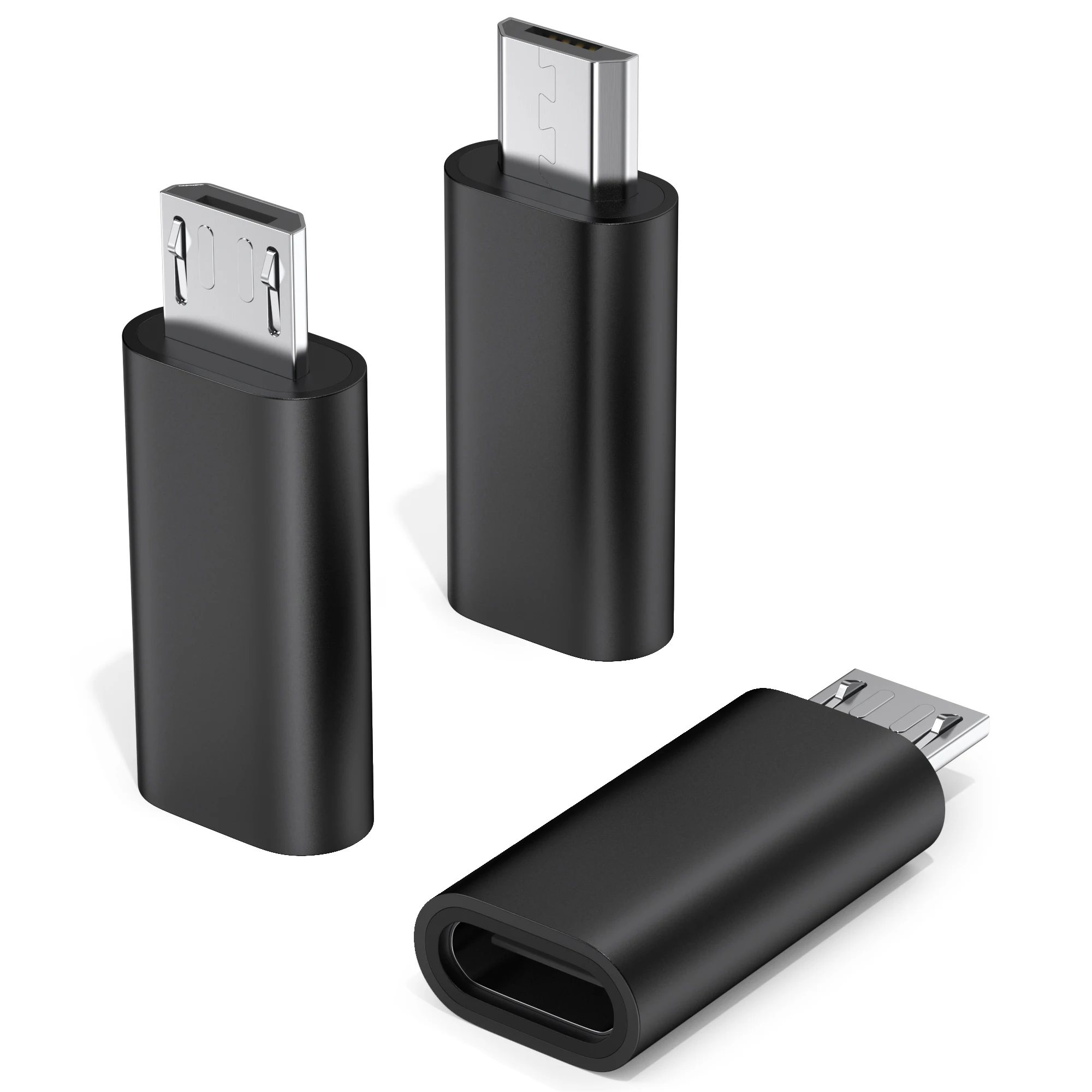 3Pcs/lot Micro USB Female To Type C Male Adapter Converters Micro-B To USB-C Connector Phone Charger Cable Adapter For Samsung