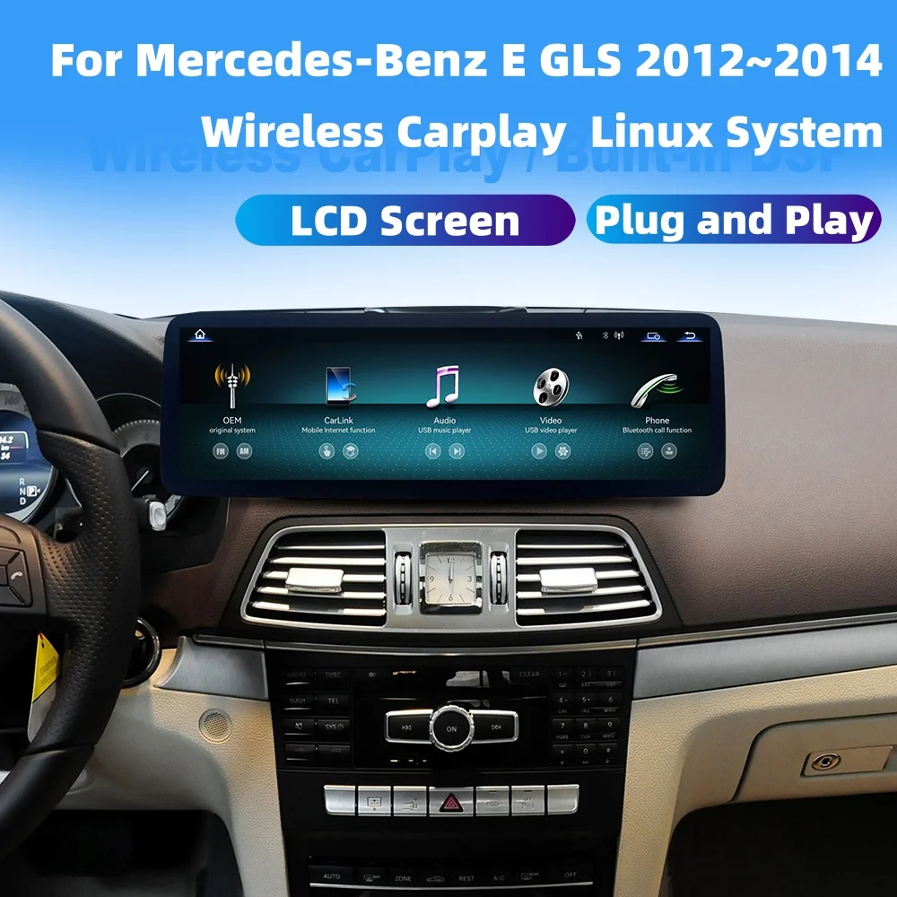 

14.9" Linux Android Auto CarPlay For Mercedes-Benz E GLS 2012~2014 Car Multimedia Automotive GPS Navi Car Radio Stereo Head Unit