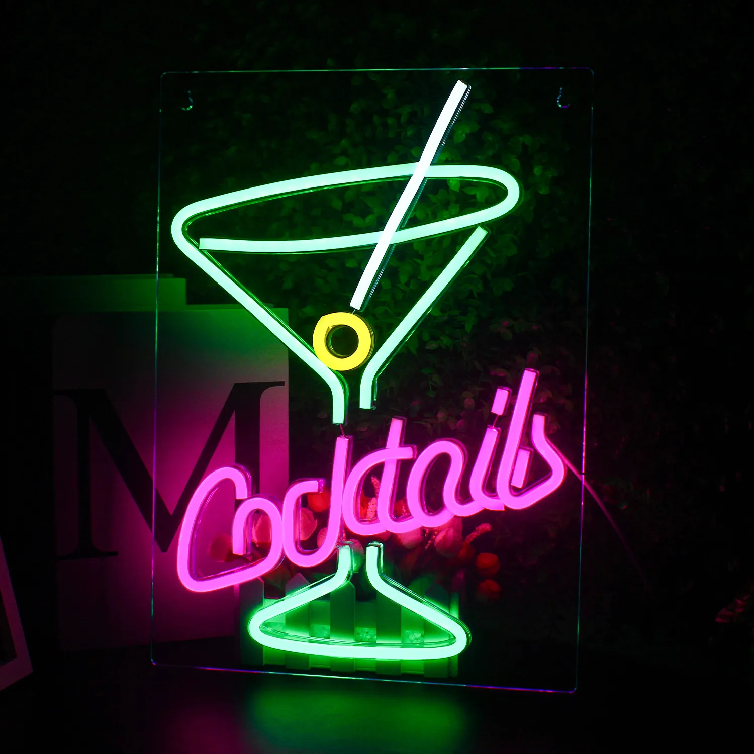 Señal Led de neón para cócteles, luces acrílicas para Bar, Club, Hotel, Pub, cafetería, fiesta de cumpleaños, Lámpara decorativa de pared para