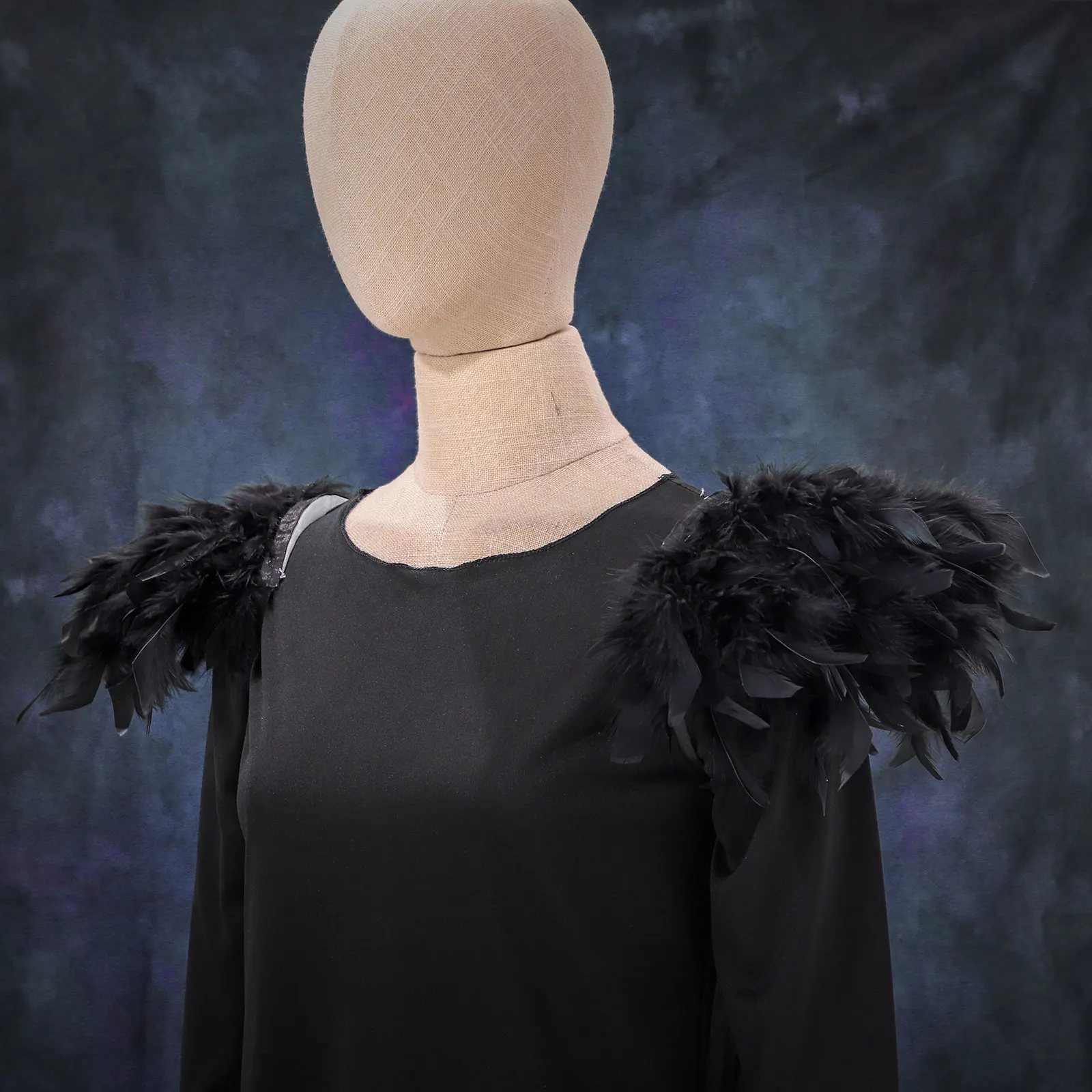 Natural Feather Epaulettes Shrug Shawls Bolero Shoulder Wrap Cape Halloween Medieval Gothic Luxury Feather Wings Cosplay Costume