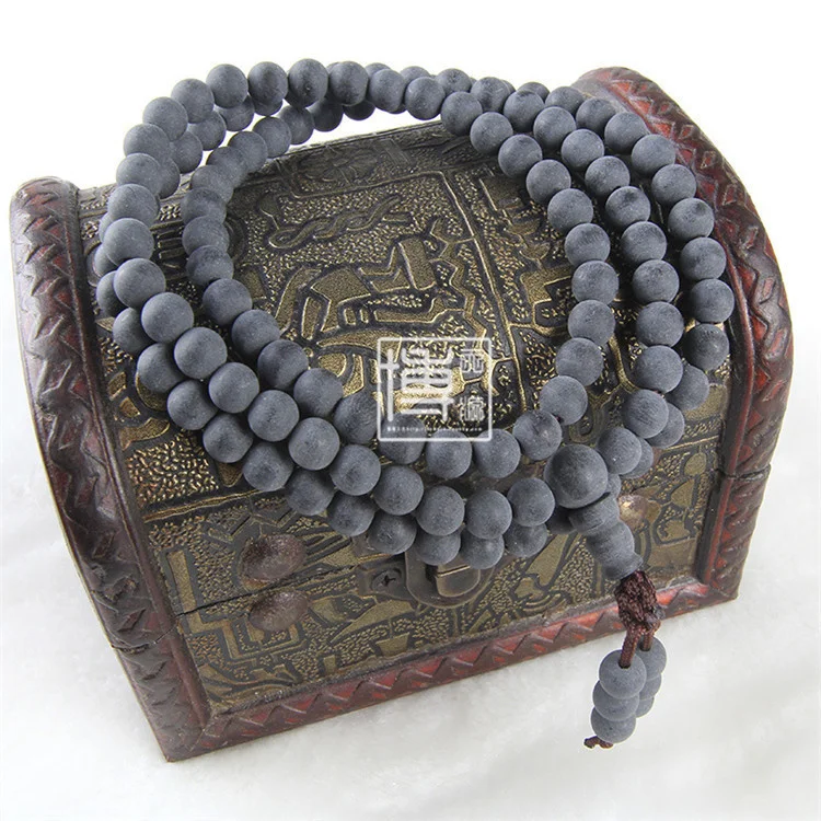 Natural medicine Perot medicine cypress 108 beads bracelet amber beeswax medicine fragrance black bracelet necklace