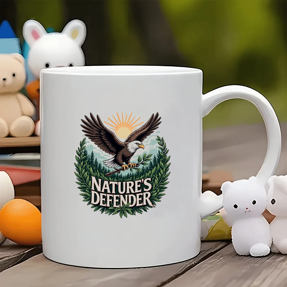 11oz Cup + Nature Guardian Emblem + Eco-friendly Theme Cup + Kids Cold & Hot Drink Cup - Christmas Gift for Family & Office