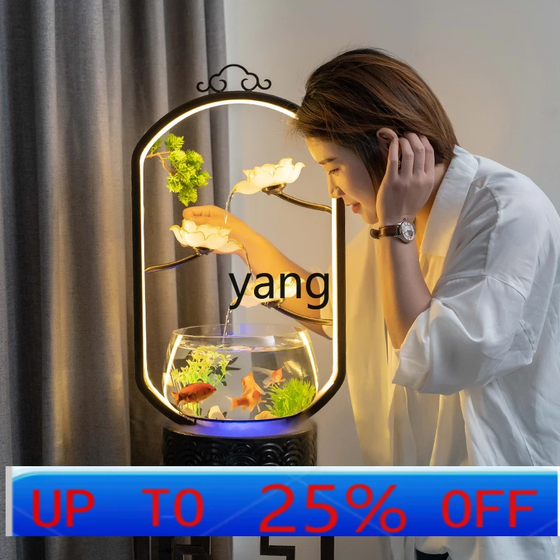 

lmm creative fish tank flowing water ornament circulating water living room entrance TV cabinet desktop home accessories