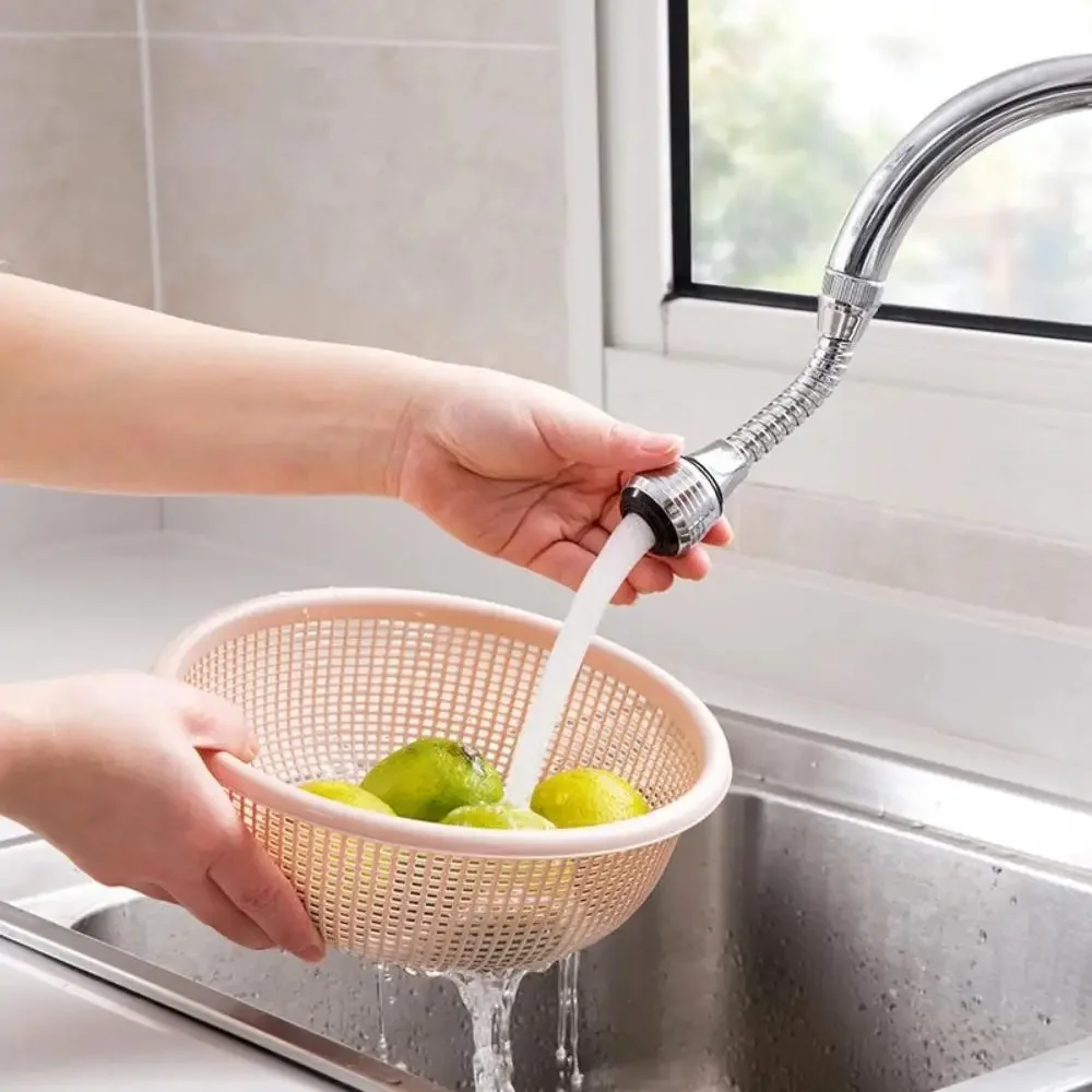 360 ° Adjustment Kitchen Sink Faucet Extender Filter Spray Dual-mode Water-saving Pressurizer Household Bathroom Gadget