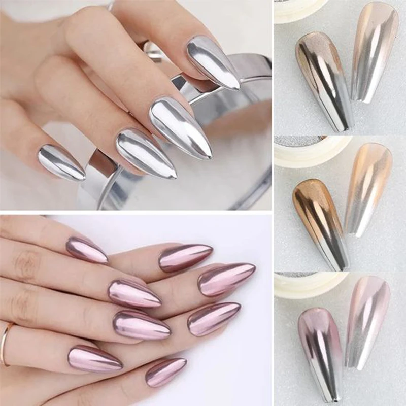 Poudre de miroir magique solide pour les ongles, 6 couleurs, scintillante, super brillante, flash fin, Aurora, N64.Nouveau