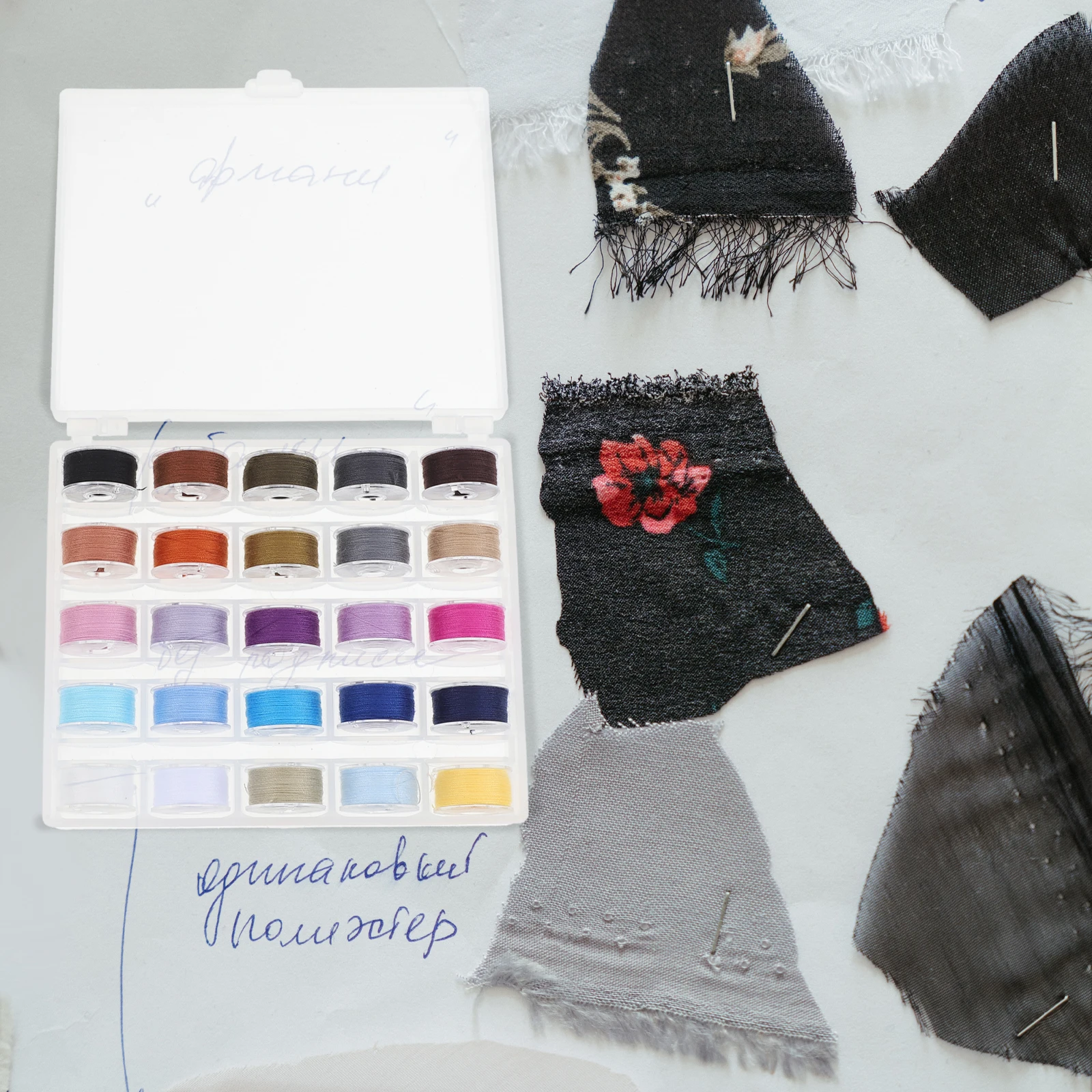 

1 set Sewing Machine Bobbin Threads Smooth Flexible Durable Quilting Tailoring DIY Embroidery Boxed Thread Accessories