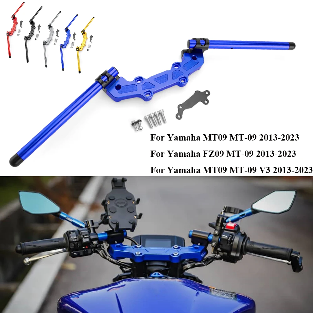 MT FZ 09 Motorcycle Clip on Adjustable Handlebars Handle Bar Adapter For Yamaha MT09 MT-09 FZ-09 FZ09 V3 2013-2023 2022 2021