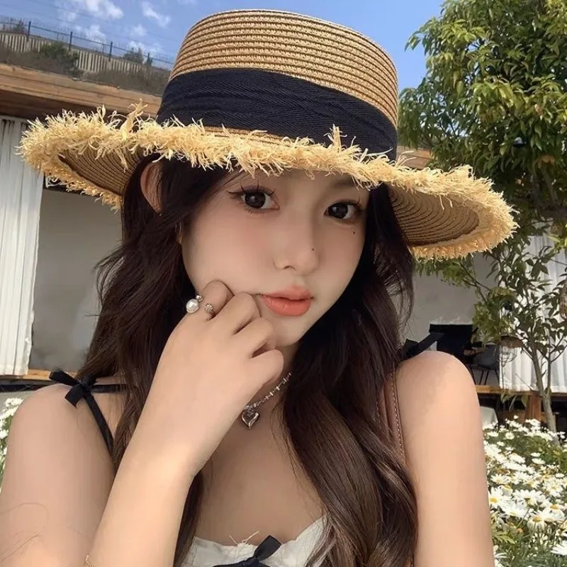 多用途の海辺の日焼け止め夏の新しい女性の休暇太陽織りバイザー