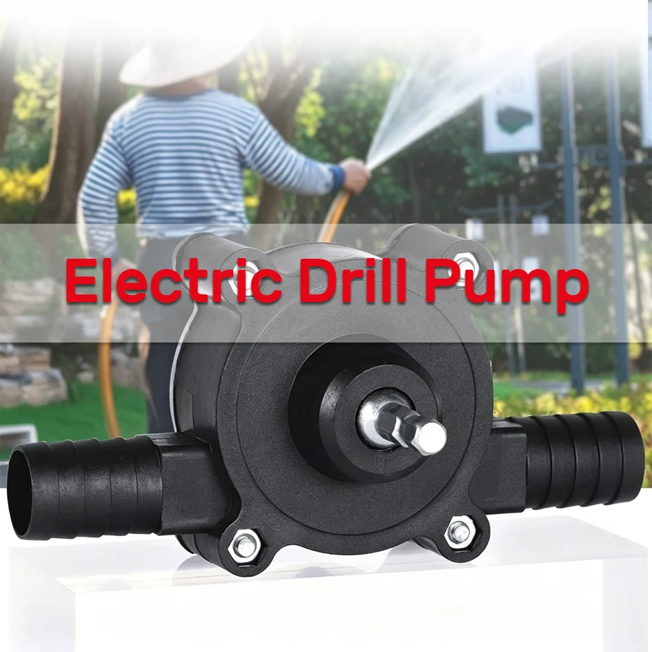 

Portable Hand Electric Drill Pump Converter to Diesel Oil Fluid Water Pump Portable Mini Self-priming Liquid Transfer Pump Tool