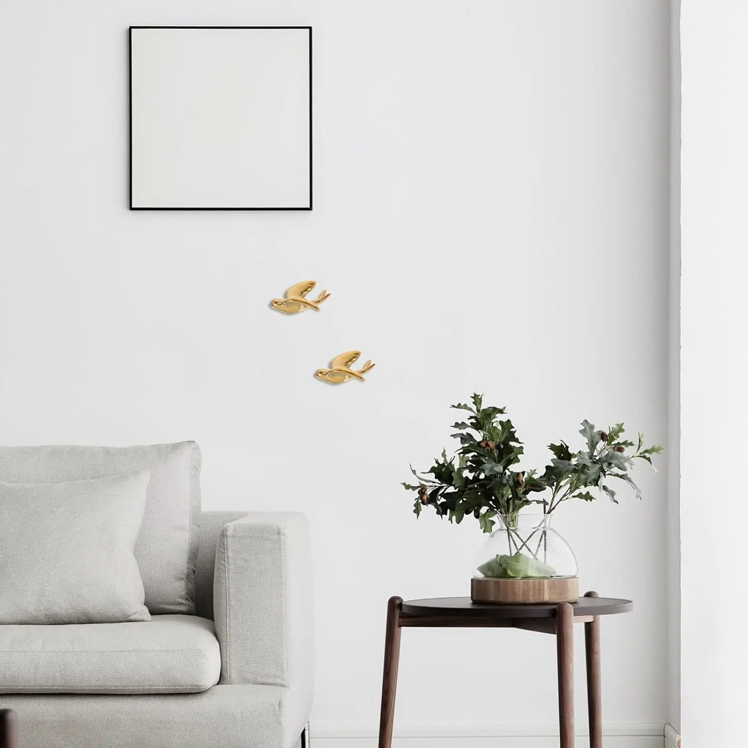Ceramic Birds Golden Sparrows Dove Wall Mounted Home Decor Hanging Sparrow For Bathroom Livingroom Garden Wall Sculpture Art