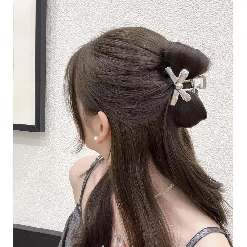 Mini Metal Bow Hair Claw Clip Women Summer Headwear