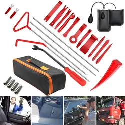 Kit di strumenti per sblocco aperto di emergenza con cuscino d'aria per riparazione porta addensata per fabbro con pompa a cuneo per auto con pinza a lungo portata