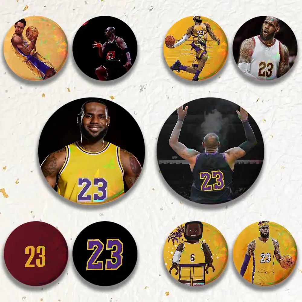 New No. 23 Jersey 25/32/44/58/75mm Badges Button Round Creative Pin Brooch Badge Bag Decor Accessories