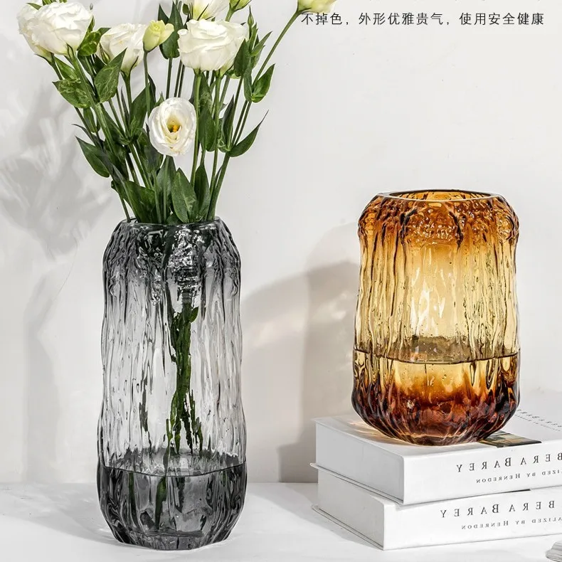 Withered Tree root gradient glass vase transparent hydroponic flower planter model room living room dining table decoration orna