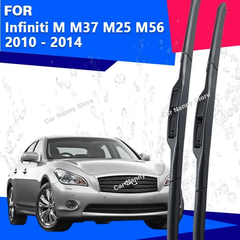 

Щетки лобового стекла для Infiniti M M M37 M25 M56 2010-2014 Автомобильные дворники Резиновая полоса Стеклоочистителя Мягкая резина 2012 2013