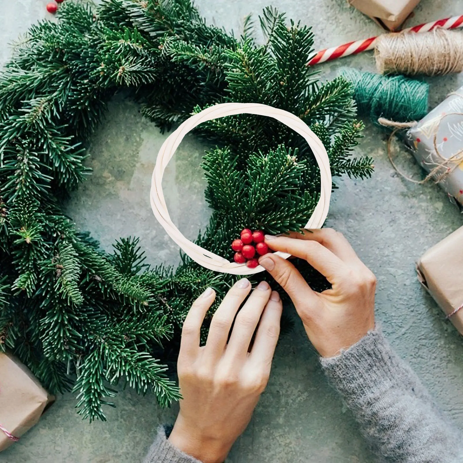 

6 Pcs Catcher Ring Rattan Circles DIY Diy Rings Wreath Frames Kitchen Decor Wall Holiday Crafts Vine Circle