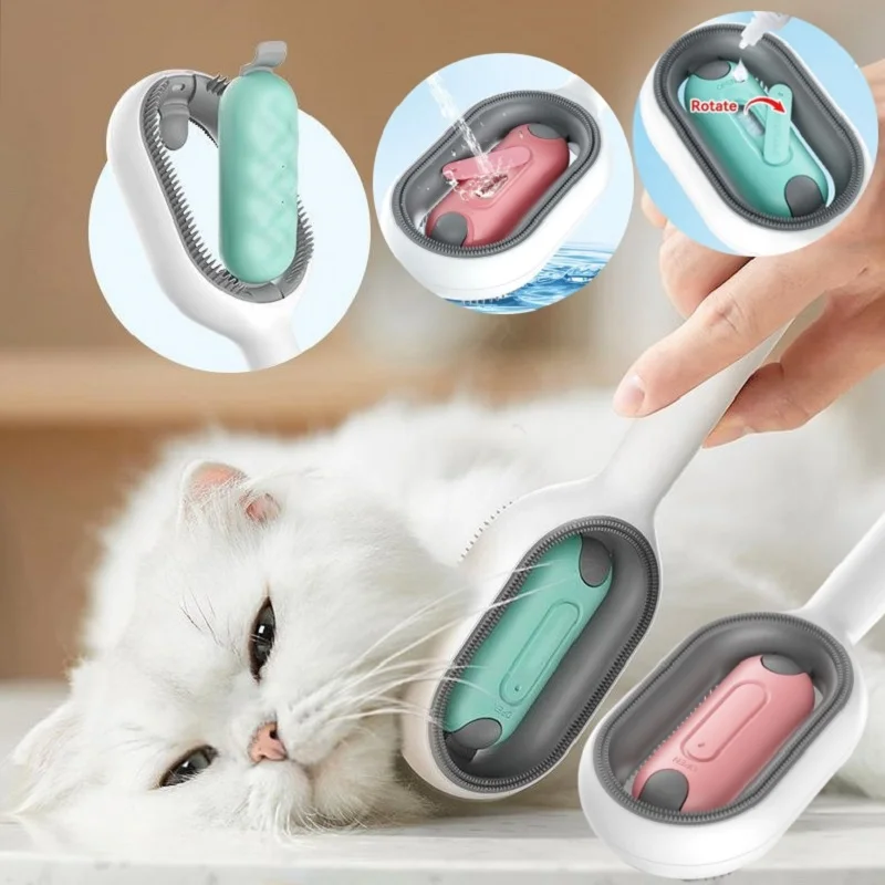 Cat Grooming Brush Cleaning Comb Floating Hair Removal Comb with Disposable Wipes Pet Grooming Accessories for Cats Dog Brush