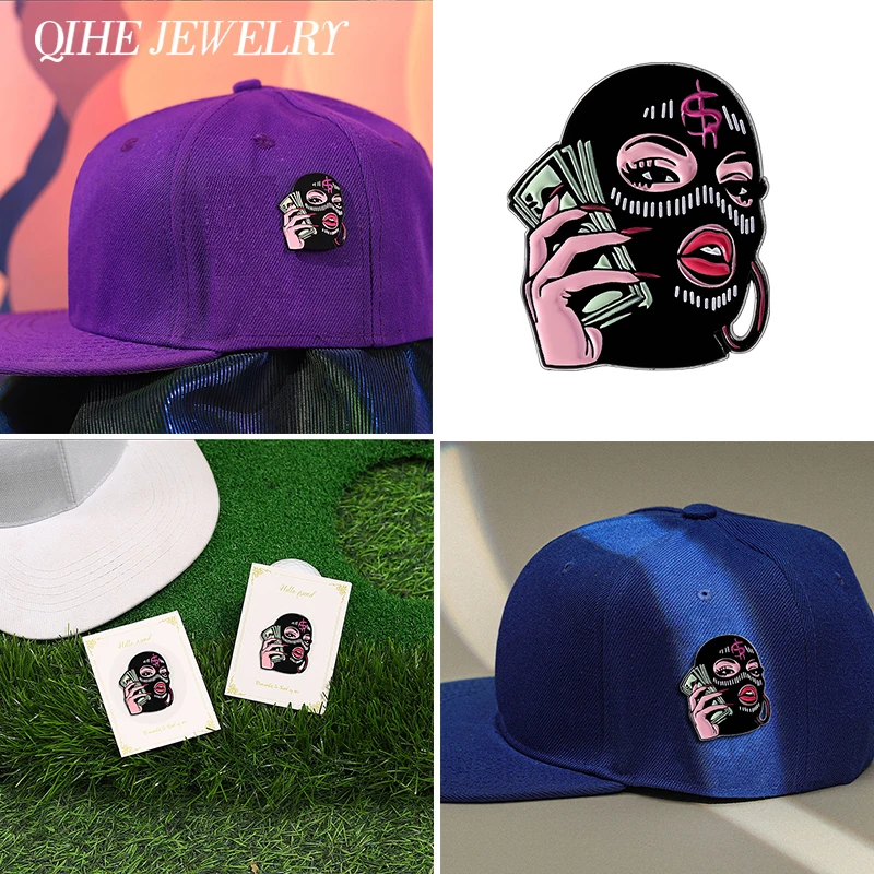 New Mexican Metal Hat Pin Enamel Pin Creative Fashion Lady US Dollar Brooch Lapel Badge Golf Cap Baseball Cap Clip Jewelry Gift