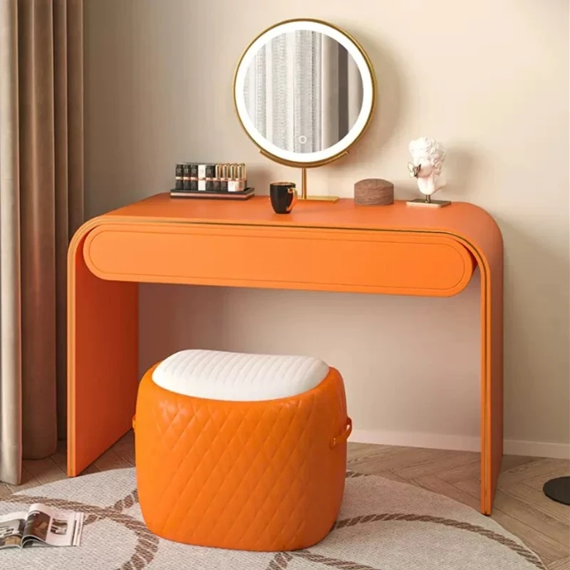Dressing Table With Mirror and Light Makeup Vanity Desk With Cushioned Stool Modern Dressing Table for Bedroom Salon
