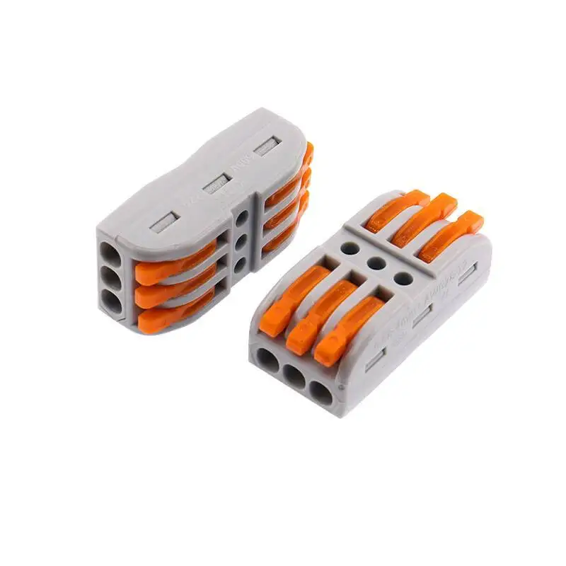 10 Stück Schnellkabelverbinder 3 Ein- und Ausgänge Multifunktions-Elektroverteiler Lampenadapter – Detail 3