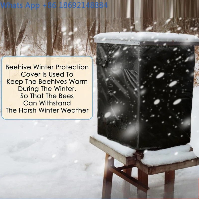 Insulated Beehive Cover for Winter Outdoor Beekeeping Windproof Adjustable Hive Protector