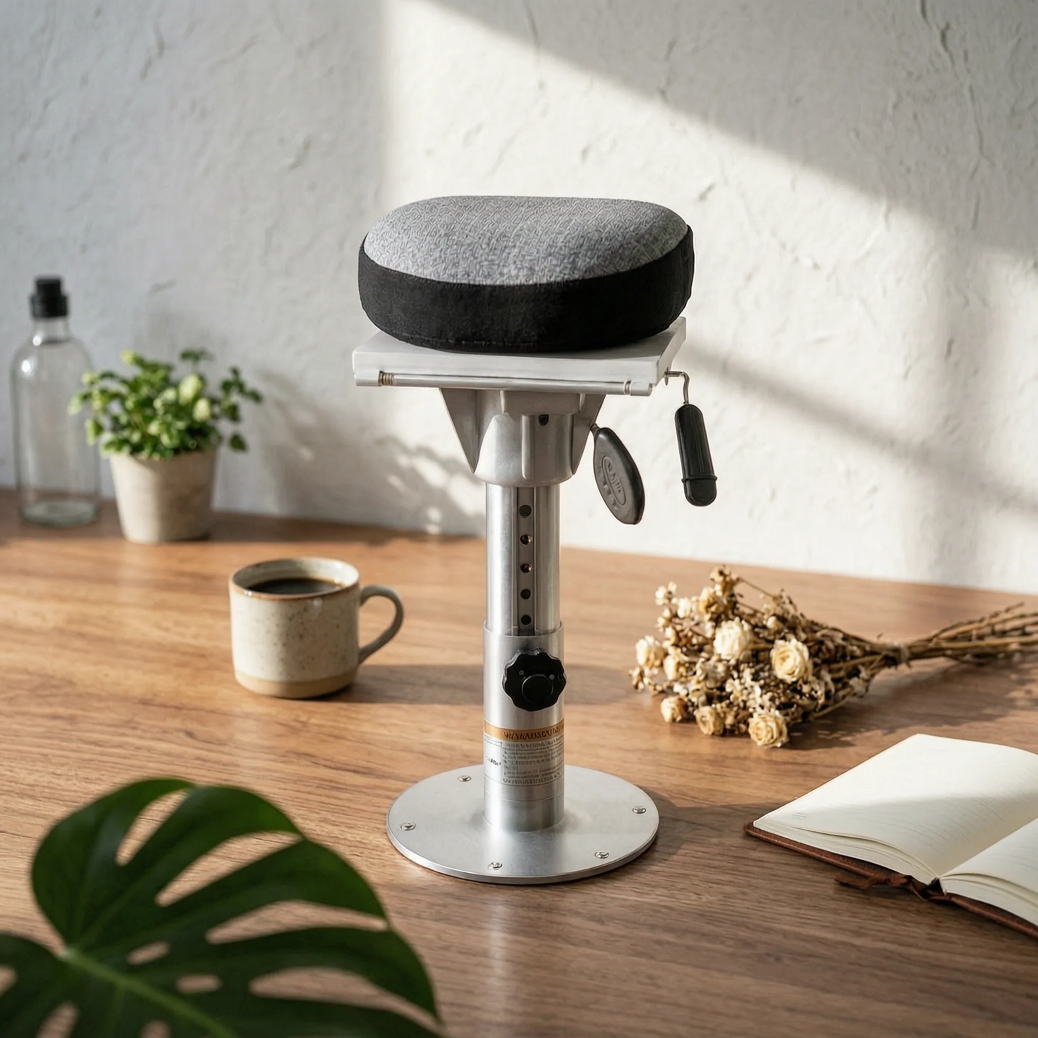 Boat Seat Pedestal with Locking Knob Adjustable Boat Seat Pedestal with Locking Hardware Stainless Steel Stable for Anglers