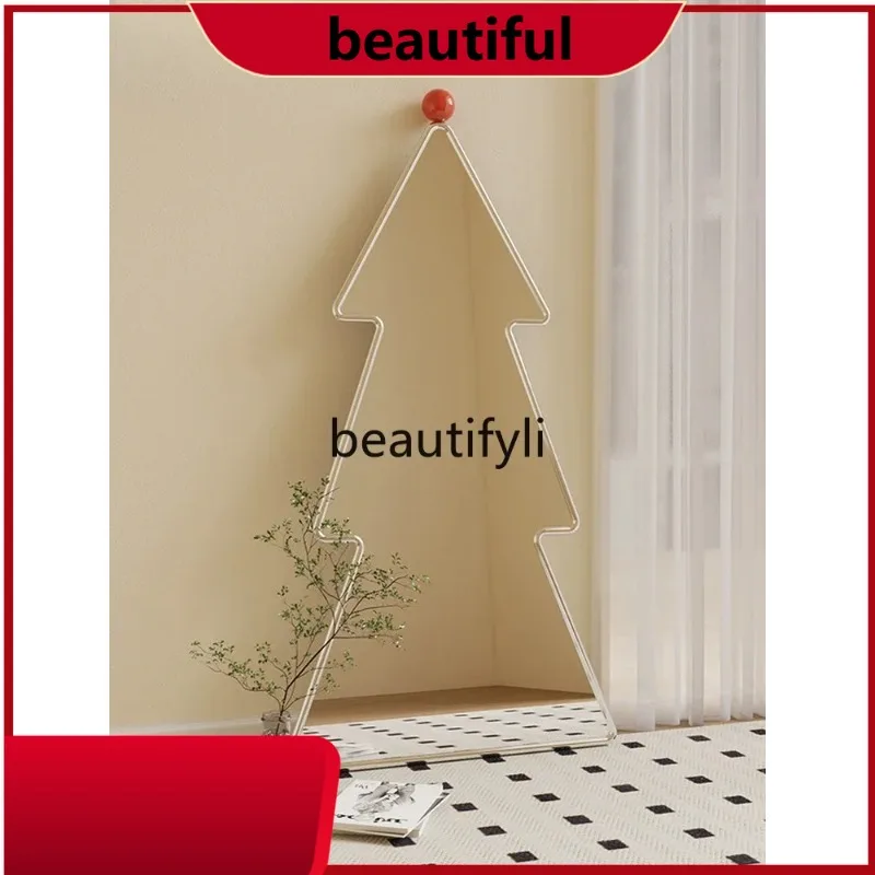 

Creative Christmas tree mirror full body mirror floor mirror stainless steel special shape HH