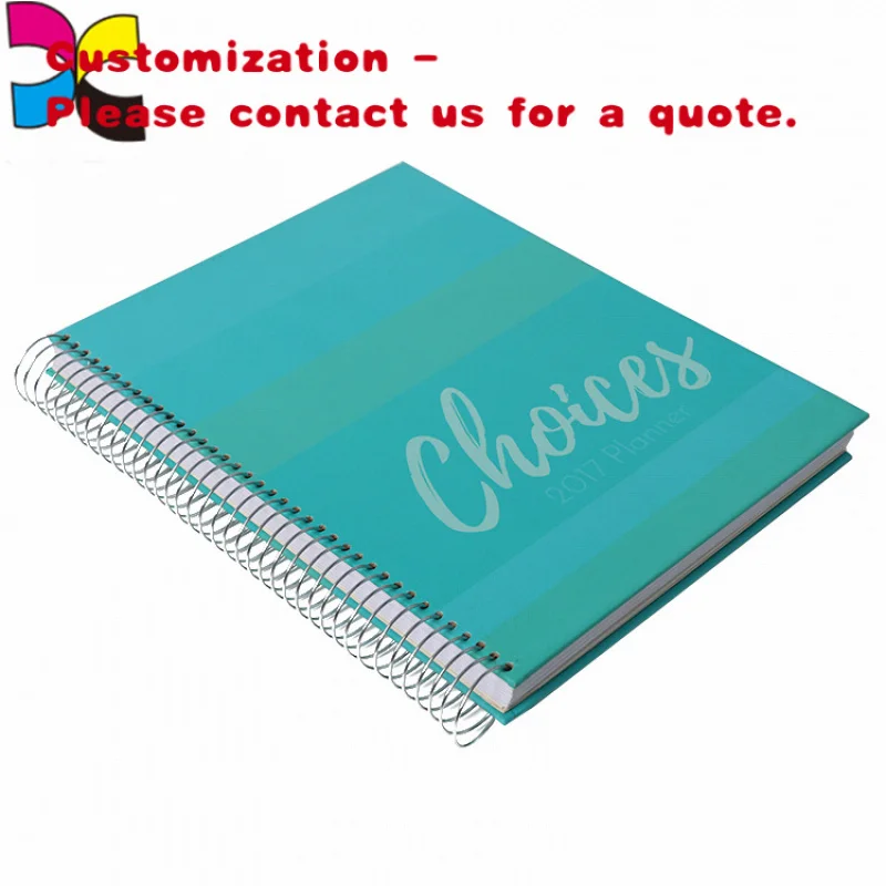 

custom.Wholesales Custom Hardcover Planners Exw Price Wire Binding Notebook Printing