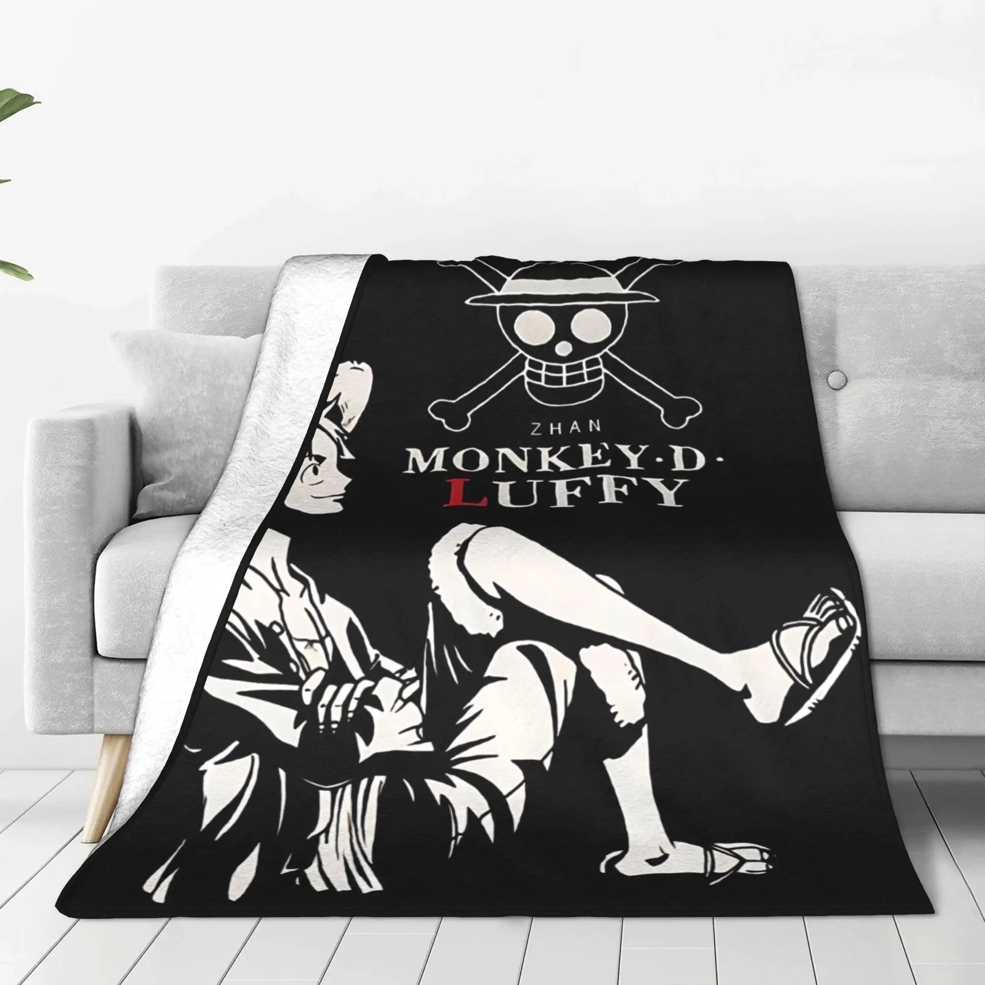 1PC home Cutecore Room Decor One piece Luffy Blanket Throw Blanket  Novelty Warm Blanket All Season