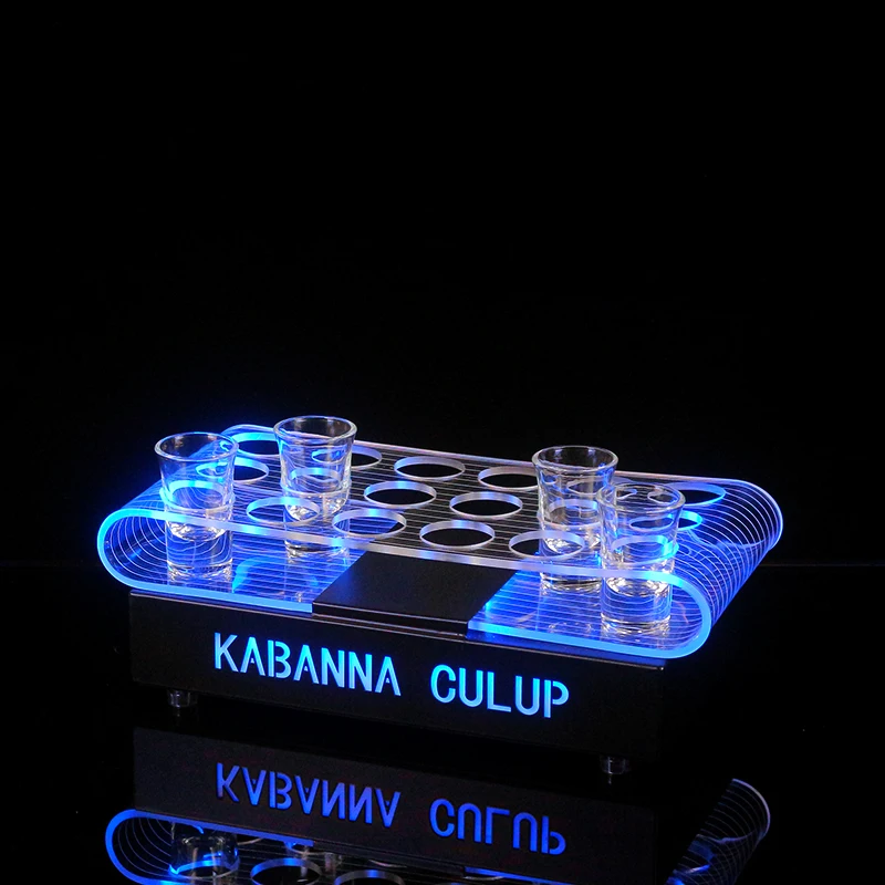 

Акриловый светодиодный подстаканник, перезаряжаемая светящаяся подставка для коктейлей для бара, ночного клуба, вечеринки, декор
