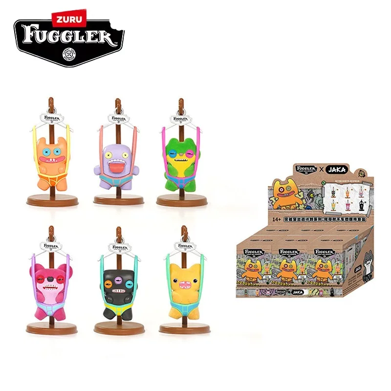 

Fuggler Action Figures Blind Box Strap Underpants Swing Hanger Teeth Monster Car Ornament Doll Model Home Decor Mystery Box Toy
