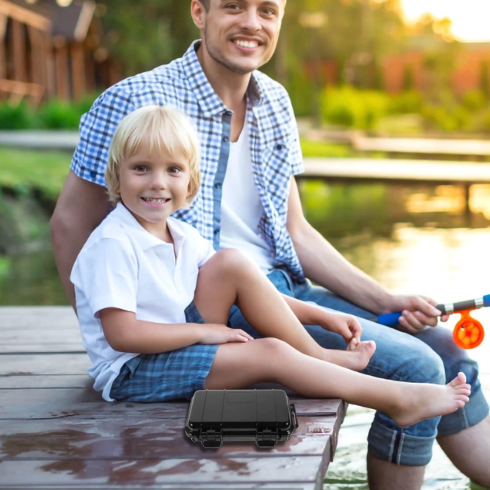 صندوق مقاوم للماء مقاوم للصدمات ومقاوم للاهتراء للتخييم في الهواء الطلق وتخزين الهاتف المحمول وخفيف الوزن ومبطن بالإسفنج #2