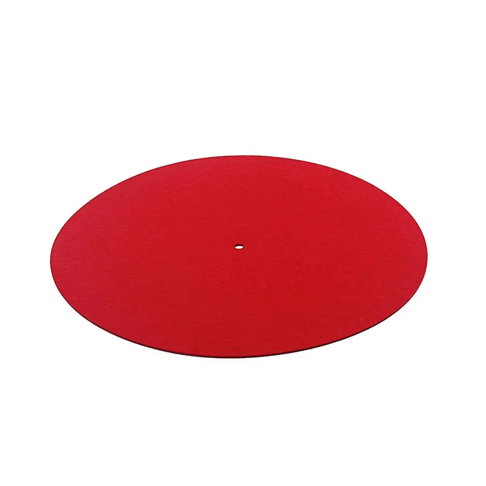 

Turntable Mat Premium Wool Anti Static Non Slip Vinyl Platter Pad DJ Player Felt Mats Durability Sound Field Grooves Label