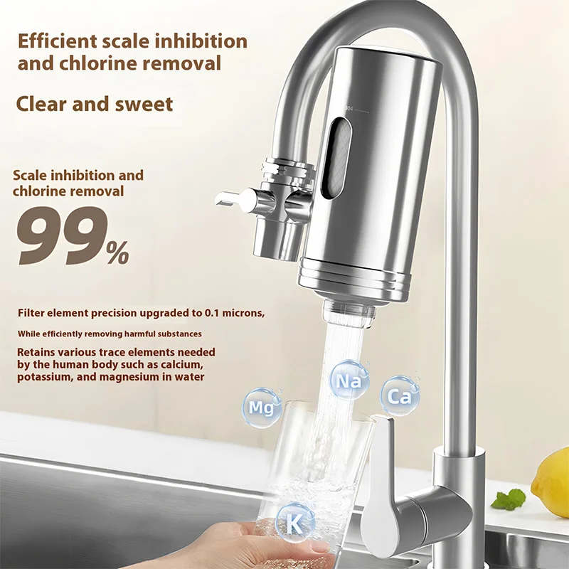 Filtro depuratore d'acqua del rubinetto Filtro per l'acqua del rubinetto domestico Bevanda diretta Frontale Filtrazione universale a 10 strati Rimozione degli odori del cloro