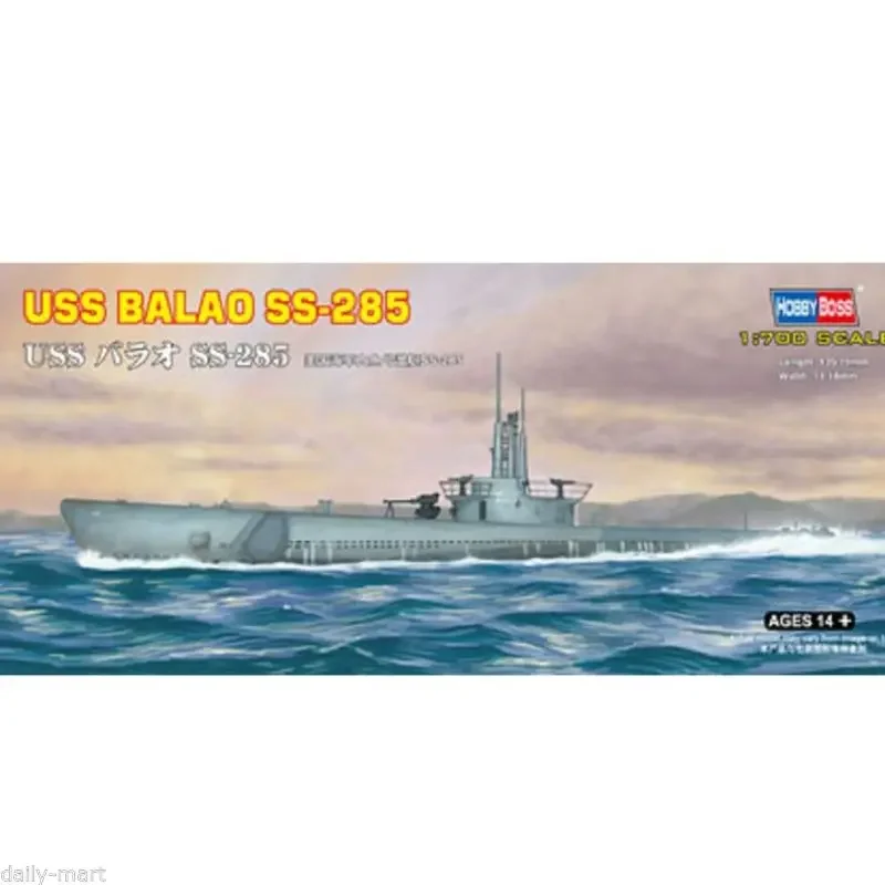 

Hobby Boss 87011 1/700 USS BALAO SS-285 Комплект модели Dunker подводной лодки, пластик