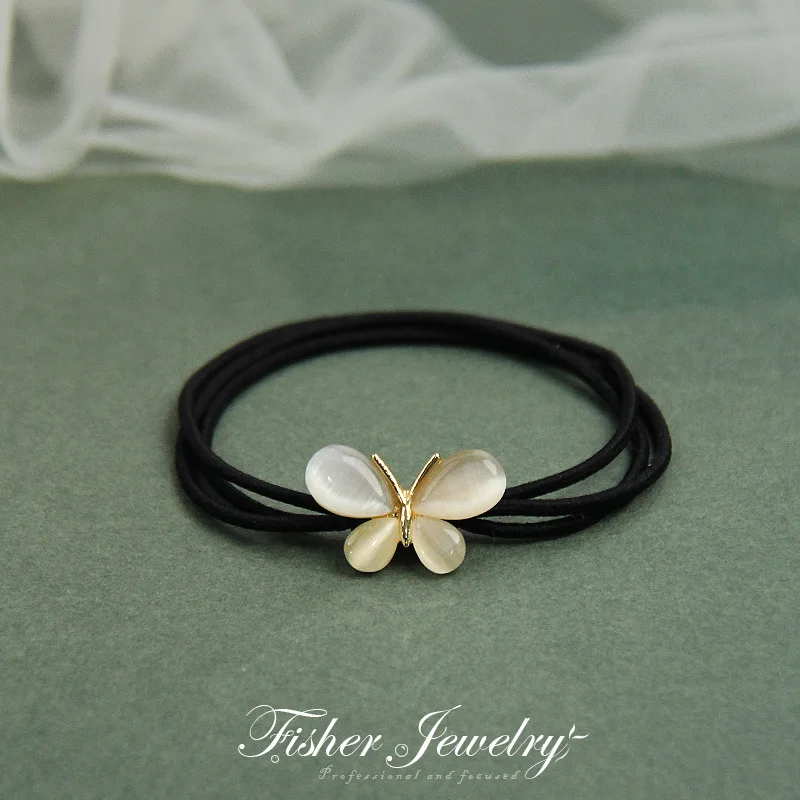 Neue elegante Haargummis aus Opalmetall für Damen und Mädchen – elastische Haarbänder, Haarschmuck, Haarklammern, Haarbänder, Haargummis, Haarbänder, Haarschmuck_voghion.com