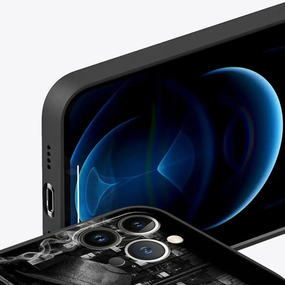 الجمجمة الهيكل العظمي قاتمة ريبر موضة فاخرة قضية الهاتف آيفون 13 15 14 12 Mini 11 Pro MAX XR X SE XS 7 8 Plus غطاء سيليكون #4