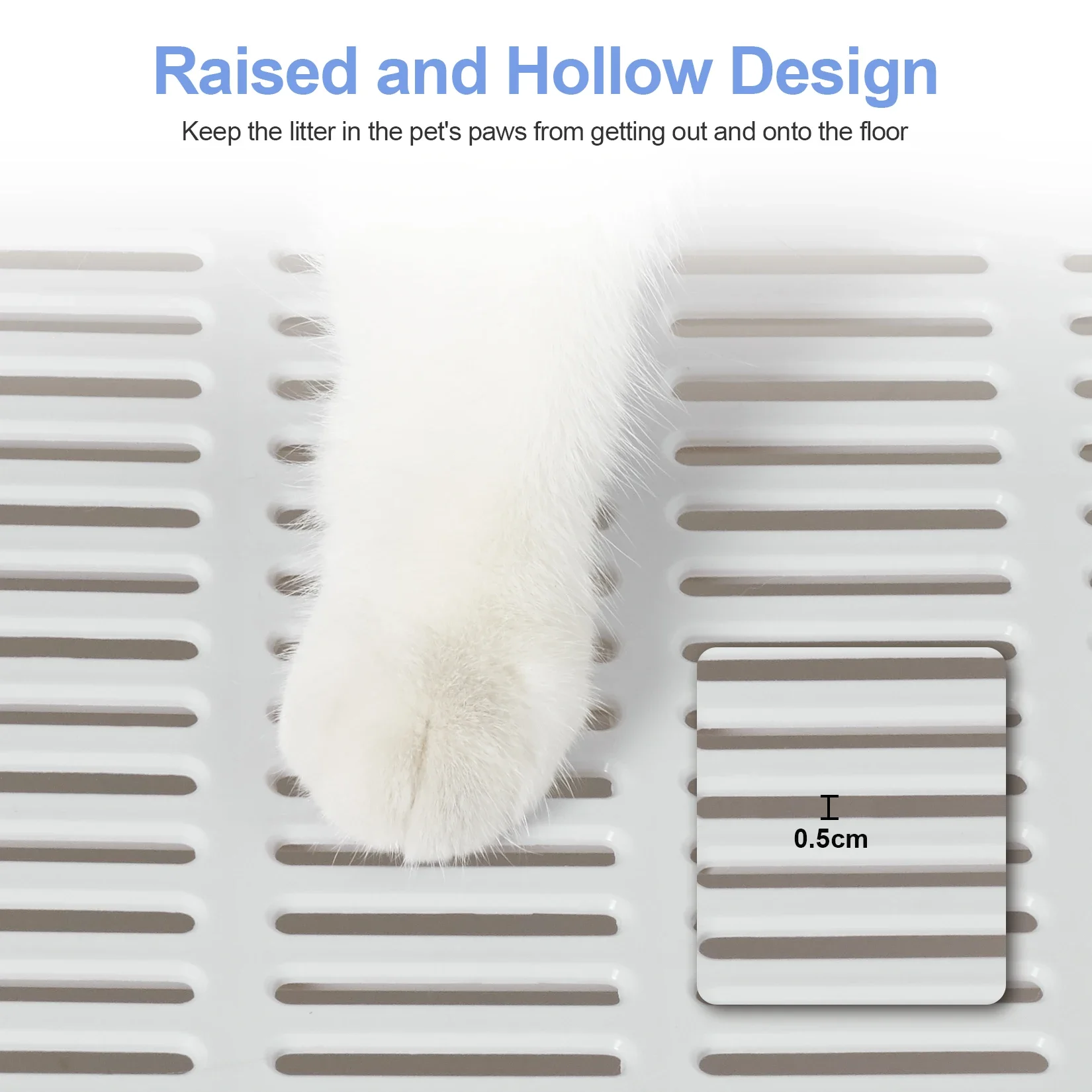Bingopaw XXL Large Space Foldable Cat Litter Box with Front Entry & Top Exit with Tray view 5