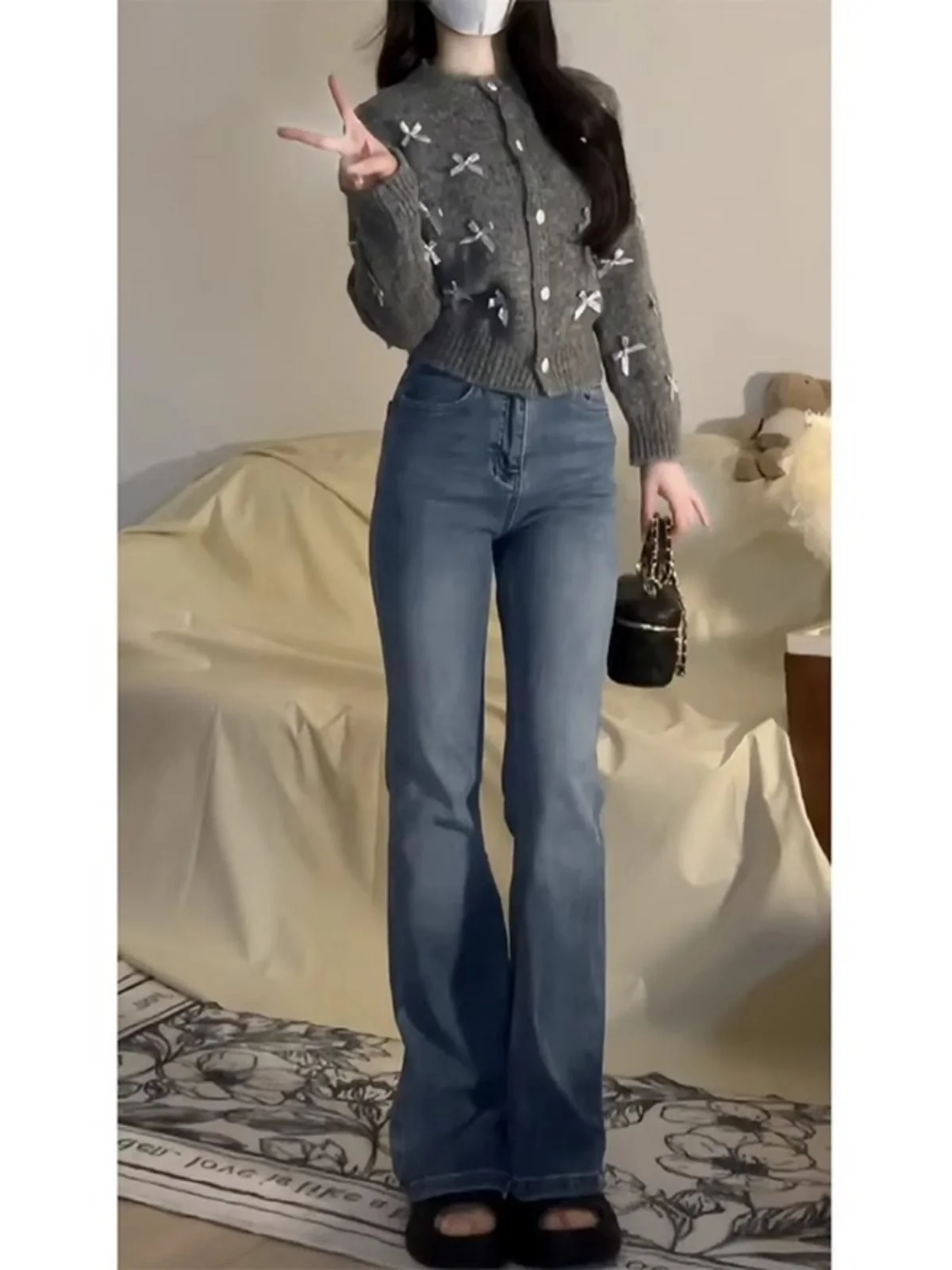 ay round Ne الثقيلة عقدة سترة معطف المرأة ربيع 2025 تصميم جديد محبوك سترة مفتوحة عادية Sle #4