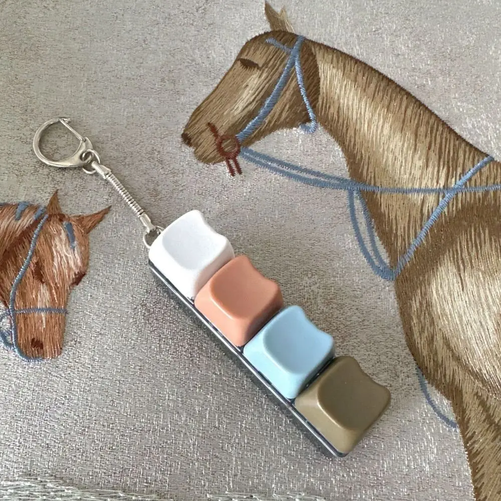 새로운 4키 핀치 토이 키 버튼 키캡 피젯 키체인 시간 졸리게 보내는 DIY 키보드 클릭커 장난감 성인용