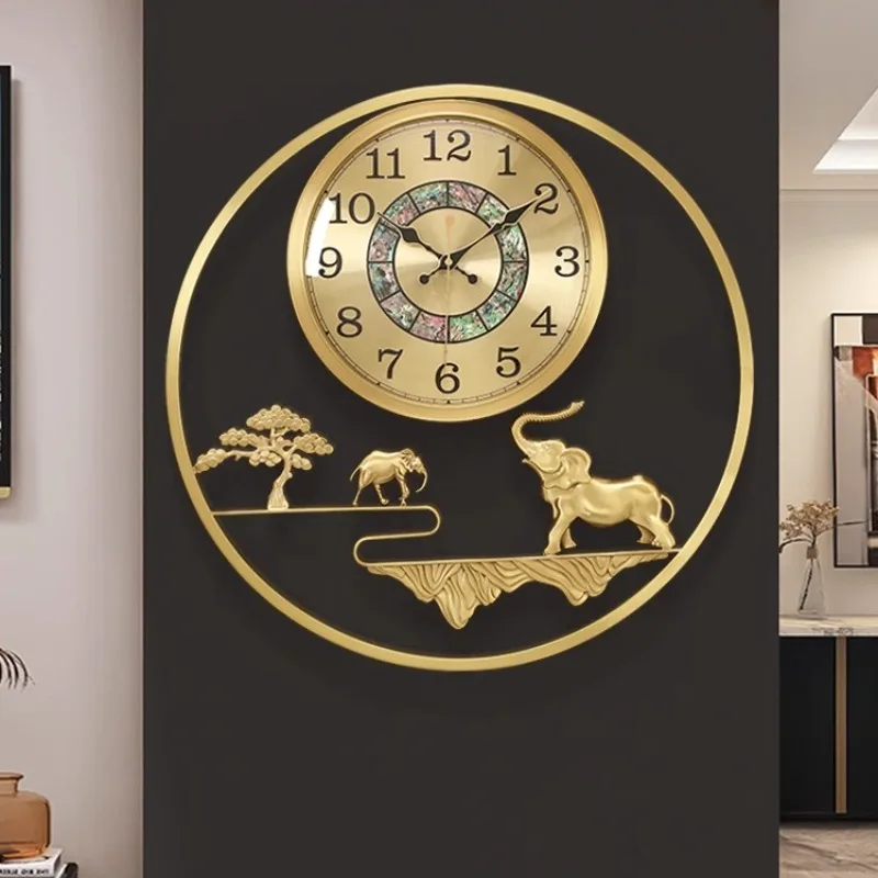 Reloj De pared único para restaurante, reloj De pared colgante De oficina estético clásico, reloj De pared De lujo De diseñador, decoración del hogar
