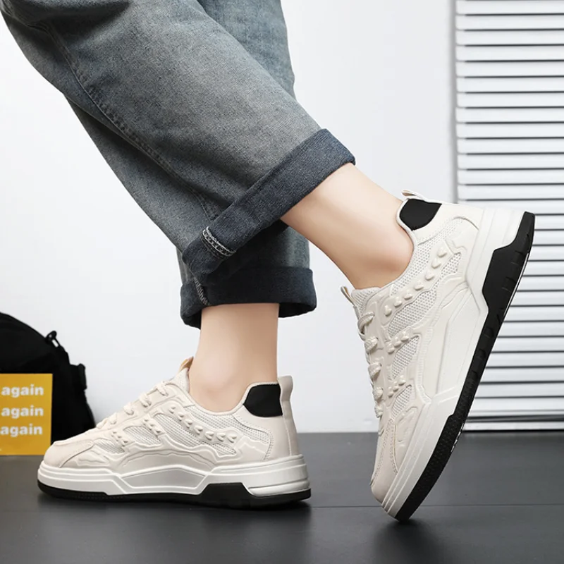 Summer Mesh Breathable Casual Shoes for Men Trendy Comfortable Vulcanized Shoe Hot Selling Men Sneakers Light Weight Tennis Shoe