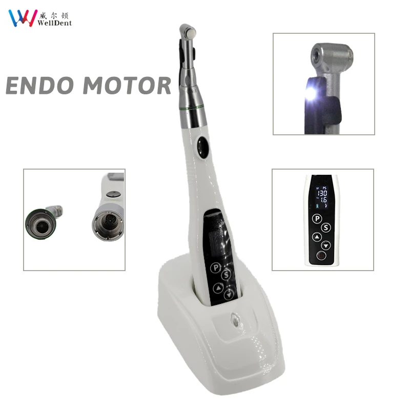 

Dental Wireless Endo Motor Smart 6 Working Mode with LED Lamp 16:1 Endo Rotary MotorContra Angle Treatment machine Equipment