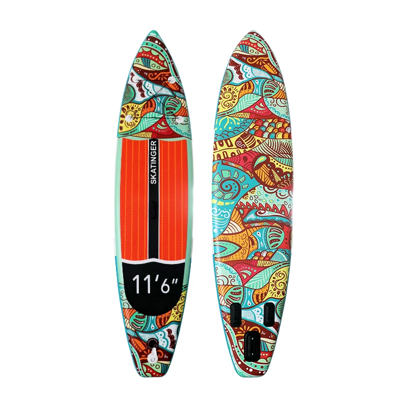 For Drop Stitch Material Inflatable SUP Board-OEM/ODM 120KG Capacity Offshore Use Includes Fins & Leashes
